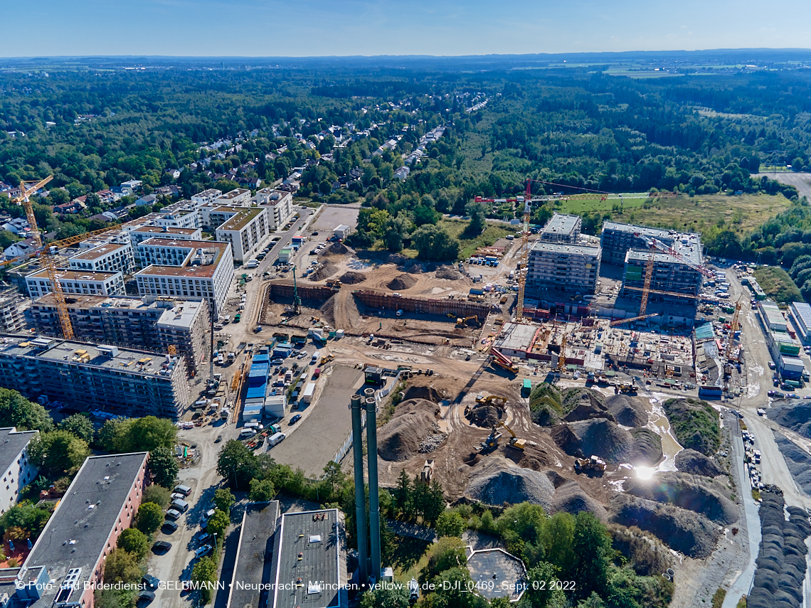 02.09.2022 - Baustelle Alexisquartier und Pandion Verde in Neuperlach 02.09.2022 - Baustelle Alexisquartier und Pandion Verde in Neuperlach